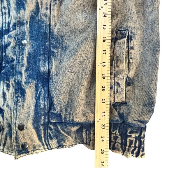 Jason Daniels Vintage 80's Men's Acidwash Denim Bomber Jacket Size Large - Picture 9 of 13
